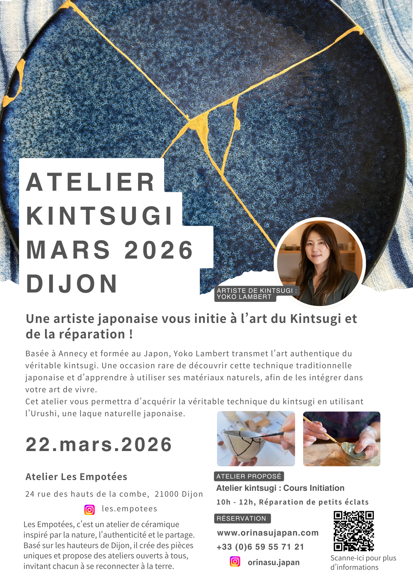 Cous kintsugi Yoko mars 2026 Dijon