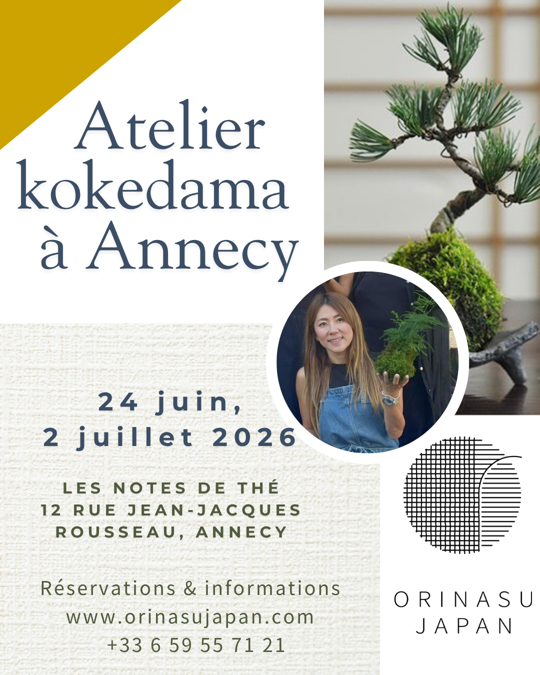 Kokedama – Atelier découverte à Annecy - juin/juillet 2026