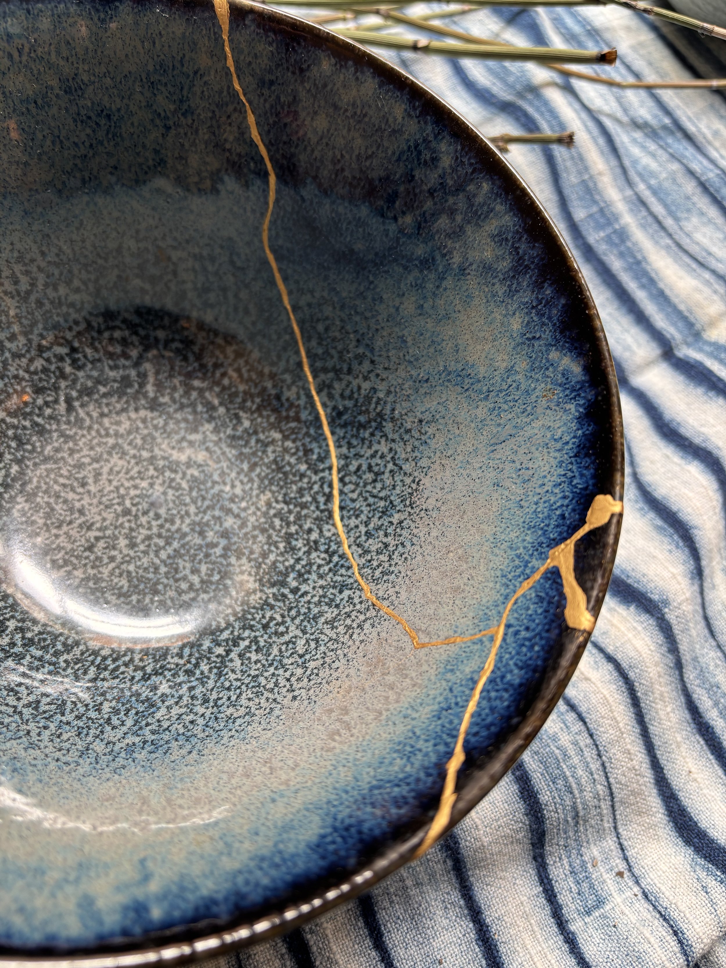 Bol à Ramen bleu - Kintsugi - Annecy