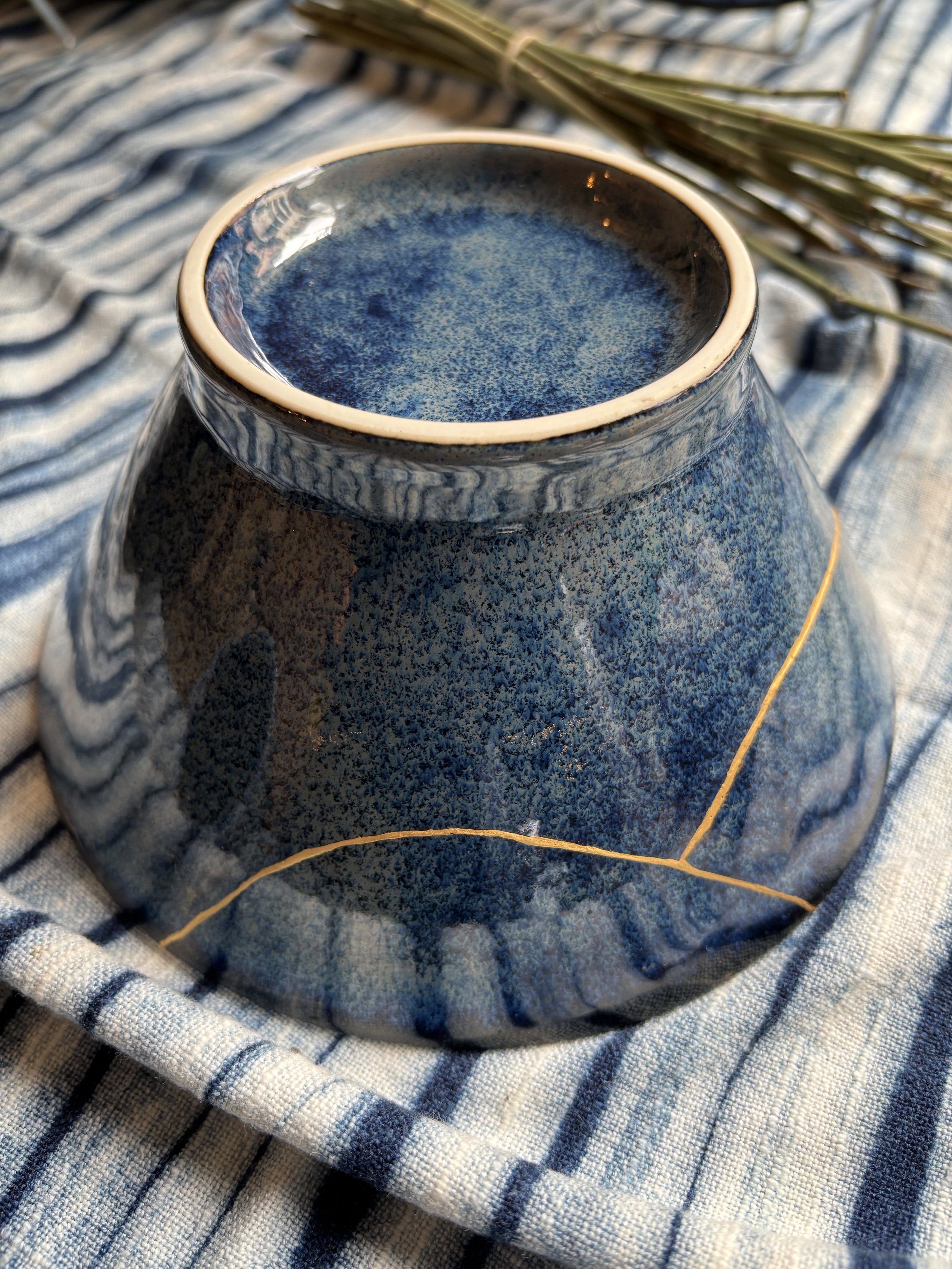 Bol à Ramen Kintsugi Bleu en Kintsugi exceptionnel - Annecy