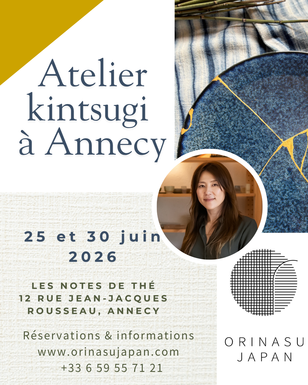 Atelier kintsugi à Annecy - work shop
