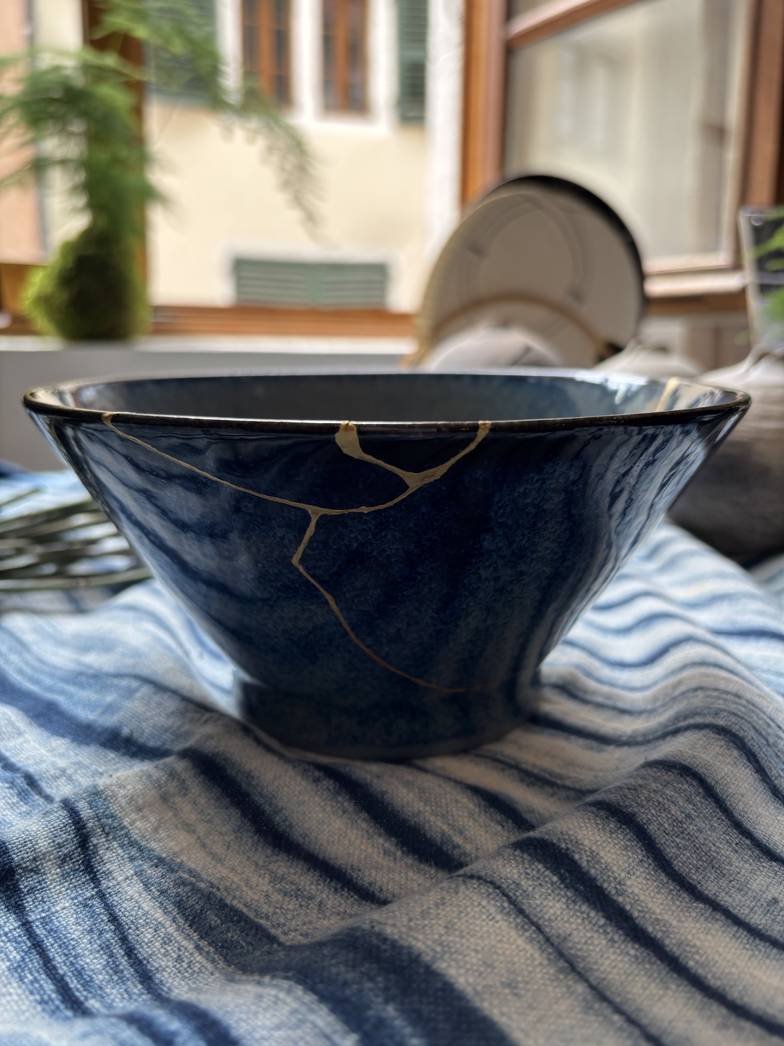 Bol à Ramen bleu - Kintsugi - Annecy
