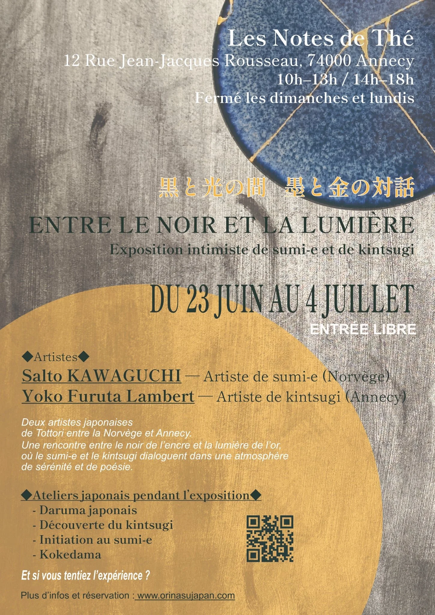 Atelier sumi-é Annecy France work shop