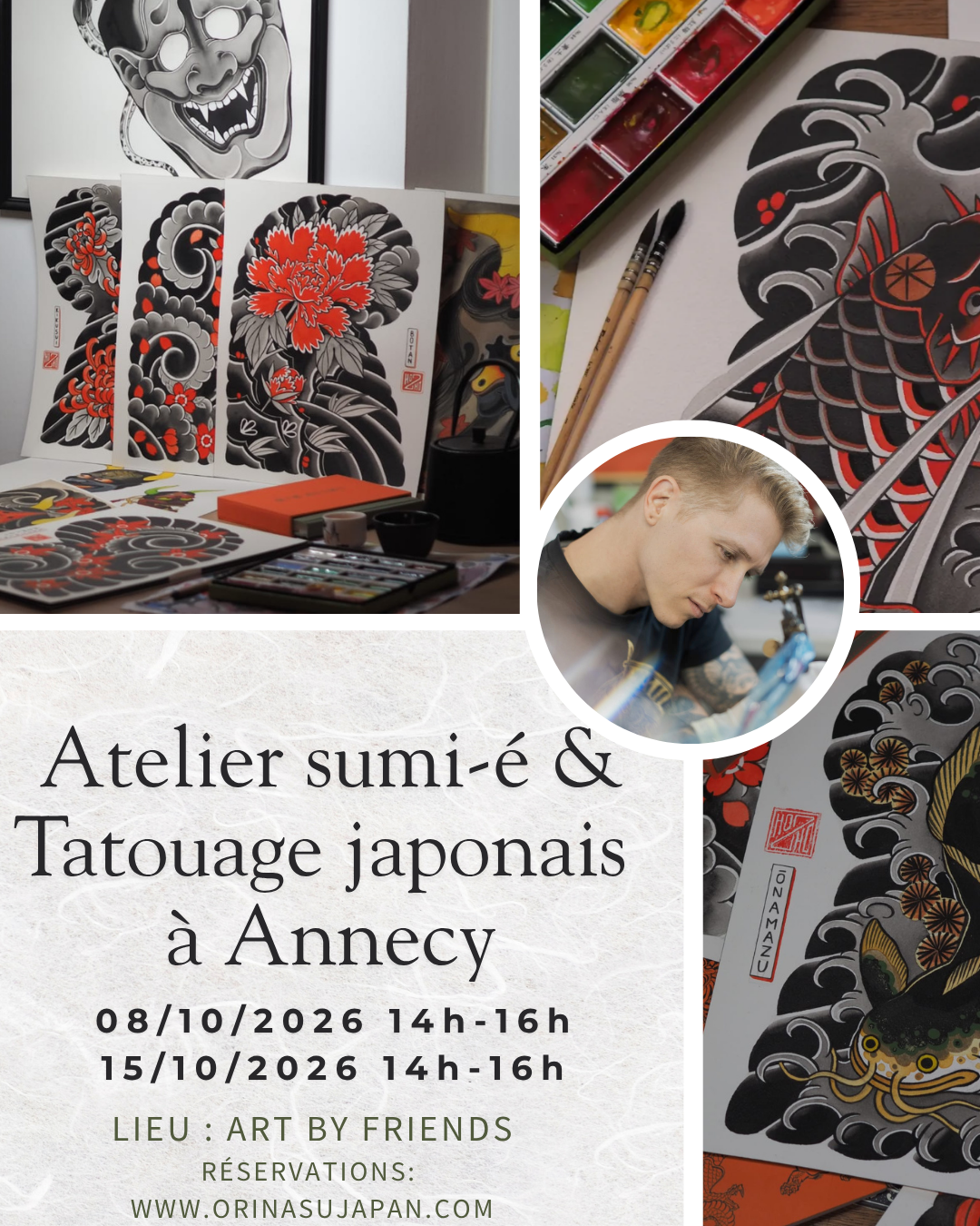 Atelier sumi-e & Tatouage japonais- octobre 2026