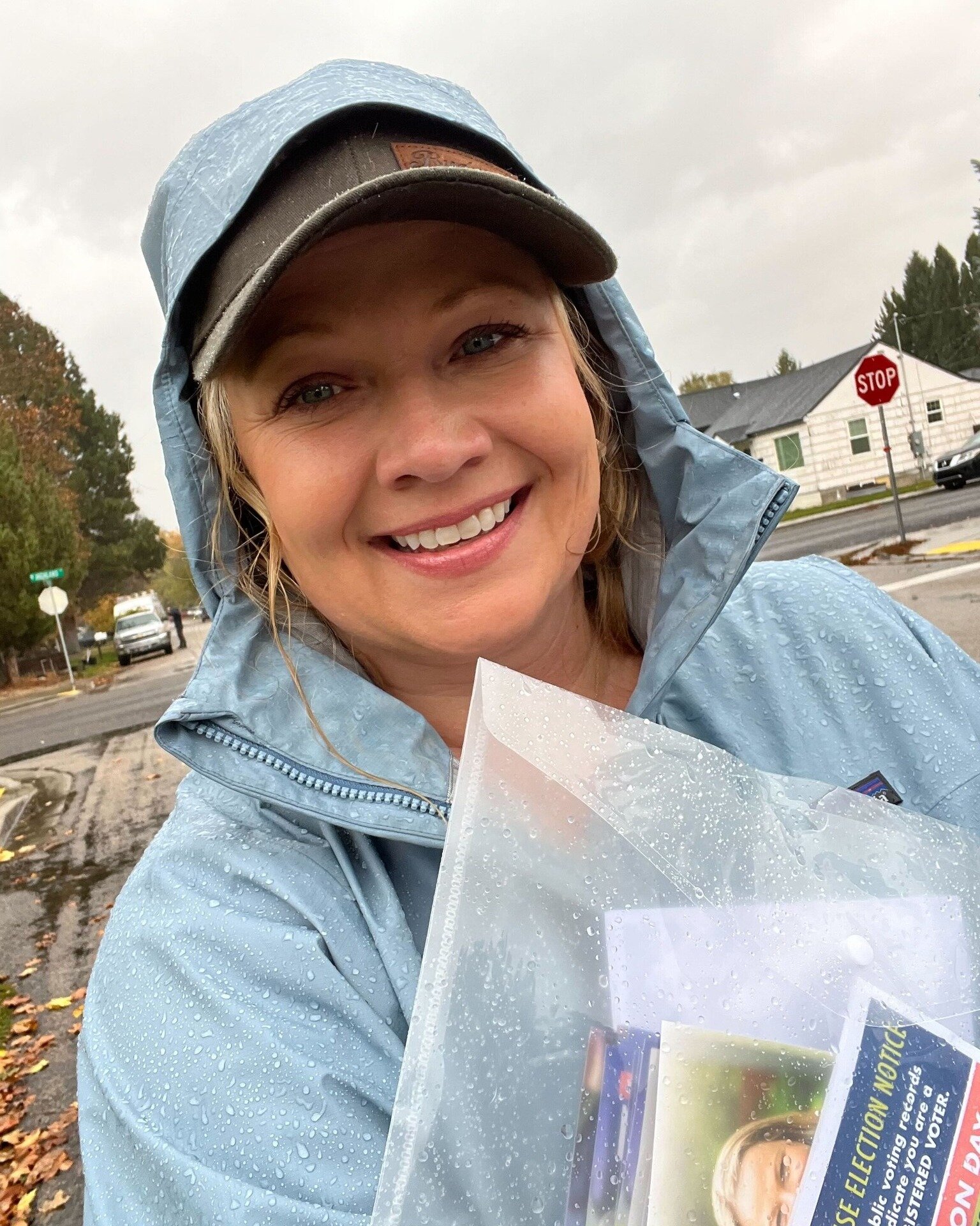 &ldquo;Life&rsquo;s not about waiting for the storm to pass&hellip;It&rsquo;s about learning to dance in the rain.&rdquo; &ndash; Vivian Greene

I'm out here rain or shine, knocking our neighbors to make sure they Get Out to Vote! One more day to go.