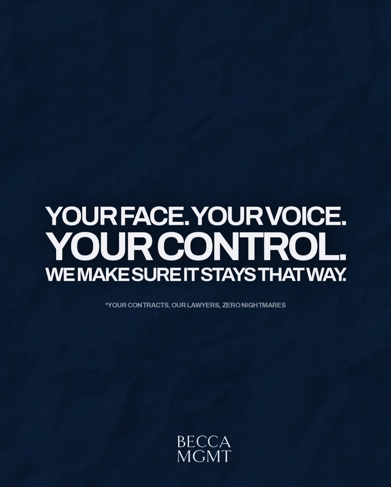 Imagine losing the right to use your own name&hellip; we make sure that doesn&rsquo;t happen. 

#BECCAMGMT #lawyer #talentmanagement #nyc #influencers