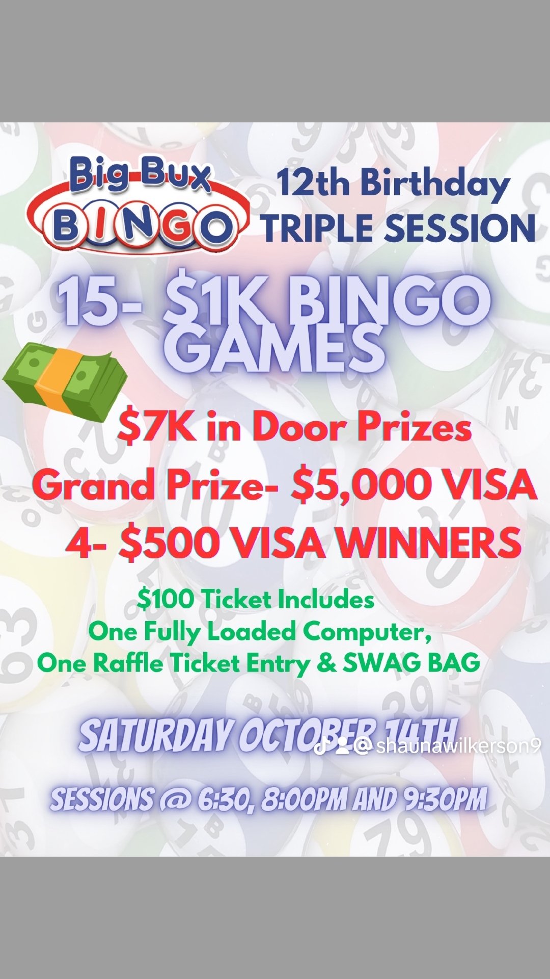 Big Bux Bingo 12th Birthday