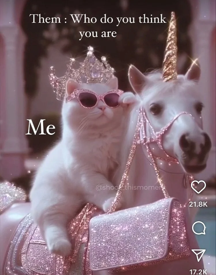 I don’t know why but recently I’m into pink sparkles and unicorns (and cats but that’s not unusual). Maybe it’s my inner 5 year old coming out to play? Mix that together with my mid-life sass and you get…. this week&rsq