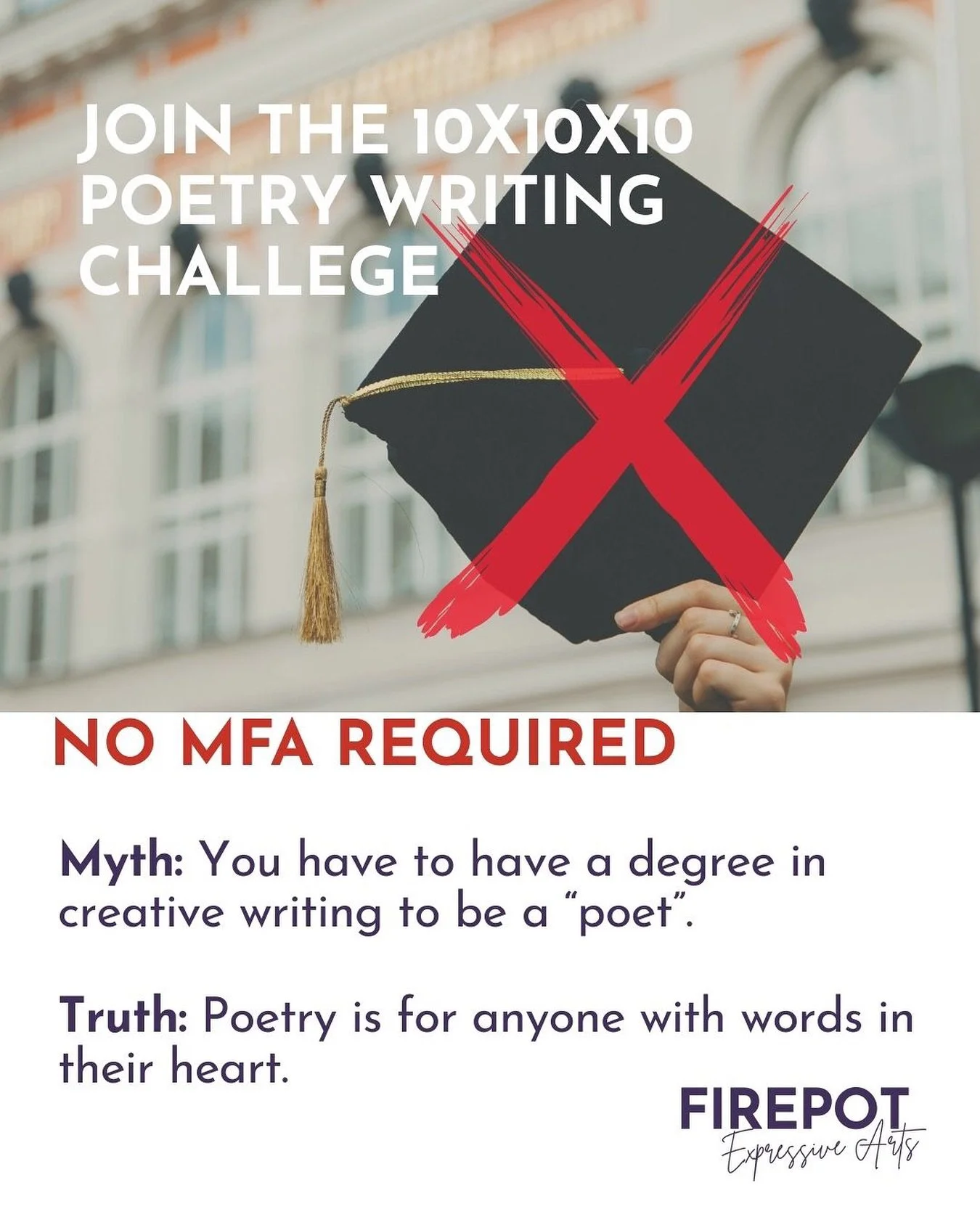 Think poetry is only for &ldquo;poets&rdquo;? Think again. 
 The Poetry Writing Challenge is for anyone ready to explore creativity, process emotions, and find their voice.
 No pressure. No perfection. Just you + the page. 
Starts in 3 days on Monday
