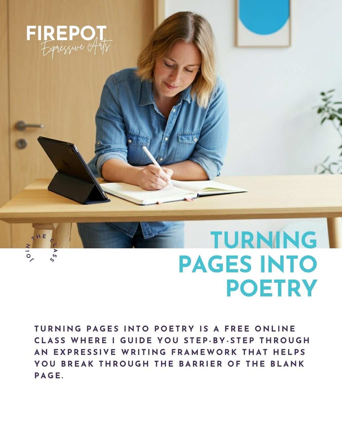 Something exciting is coming! 🎉
 I&rsquo;m hosting an online class called Turning Pages into Poetry that&rsquo;s live and interactive  to explore creative self-expression through words.

If you&rsquo;ve ever wanted to write but didn&rsquo;t know whe
