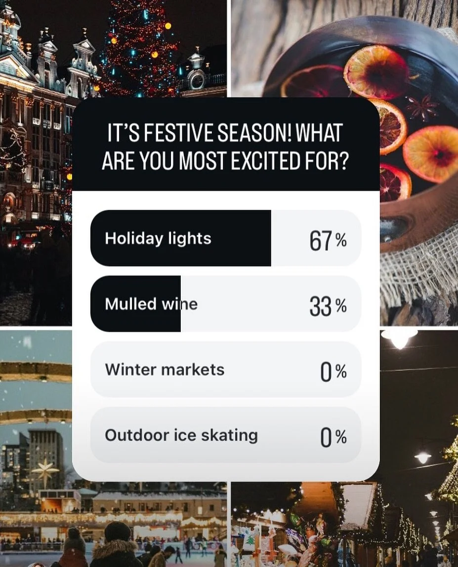 Yesterday, I posted this in my stories&hellip; what&rsquo;s your vote? 

#fest&iuml;veseason #lights #festivebeverages #christmaamarkets #outdoorskating