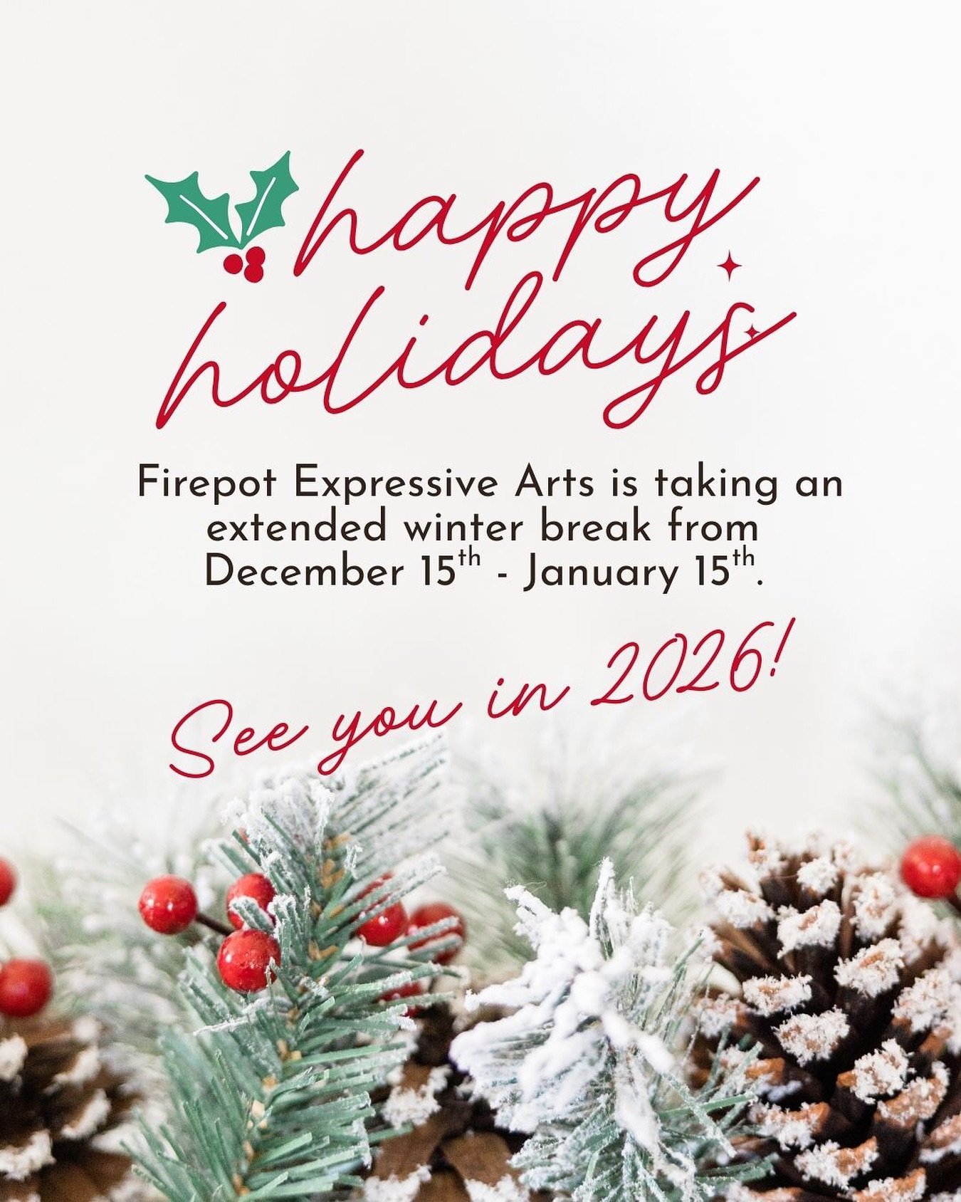 Happy Holidays everyone! After today you won&rsquo;t see me on here again until mid-January. I&rsquo;m taking an extended winter break this year.

It&rsquo;s been a year of a lot of change. 2025 turned out to be nothing what I thought it would be. Fo