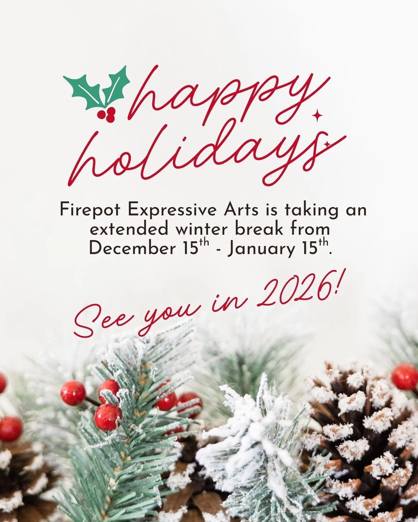 Happy Holidays everyone! After today you won&rsquo;t see me on here again until mid-January. I&rsquo;m taking an extended winter break this year.

It&rsquo;s been a year of a lot of change. 2025 turned out to be nothing what I thought it would be. Fo