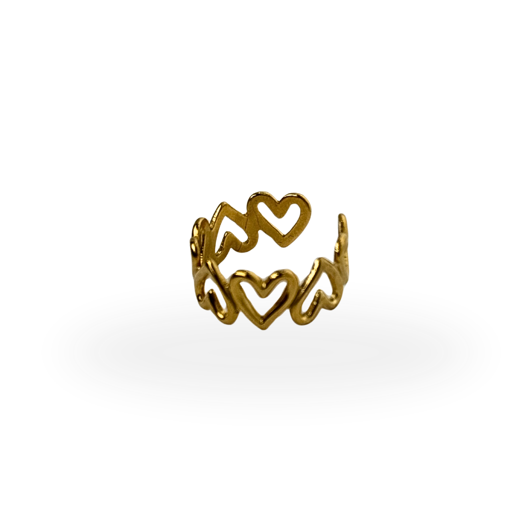 Linked Hearts Ring
