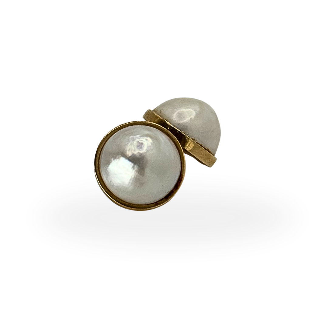 Dome Pearl Studs
