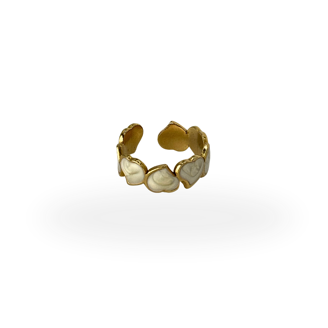 Pearlescent Heart Ring