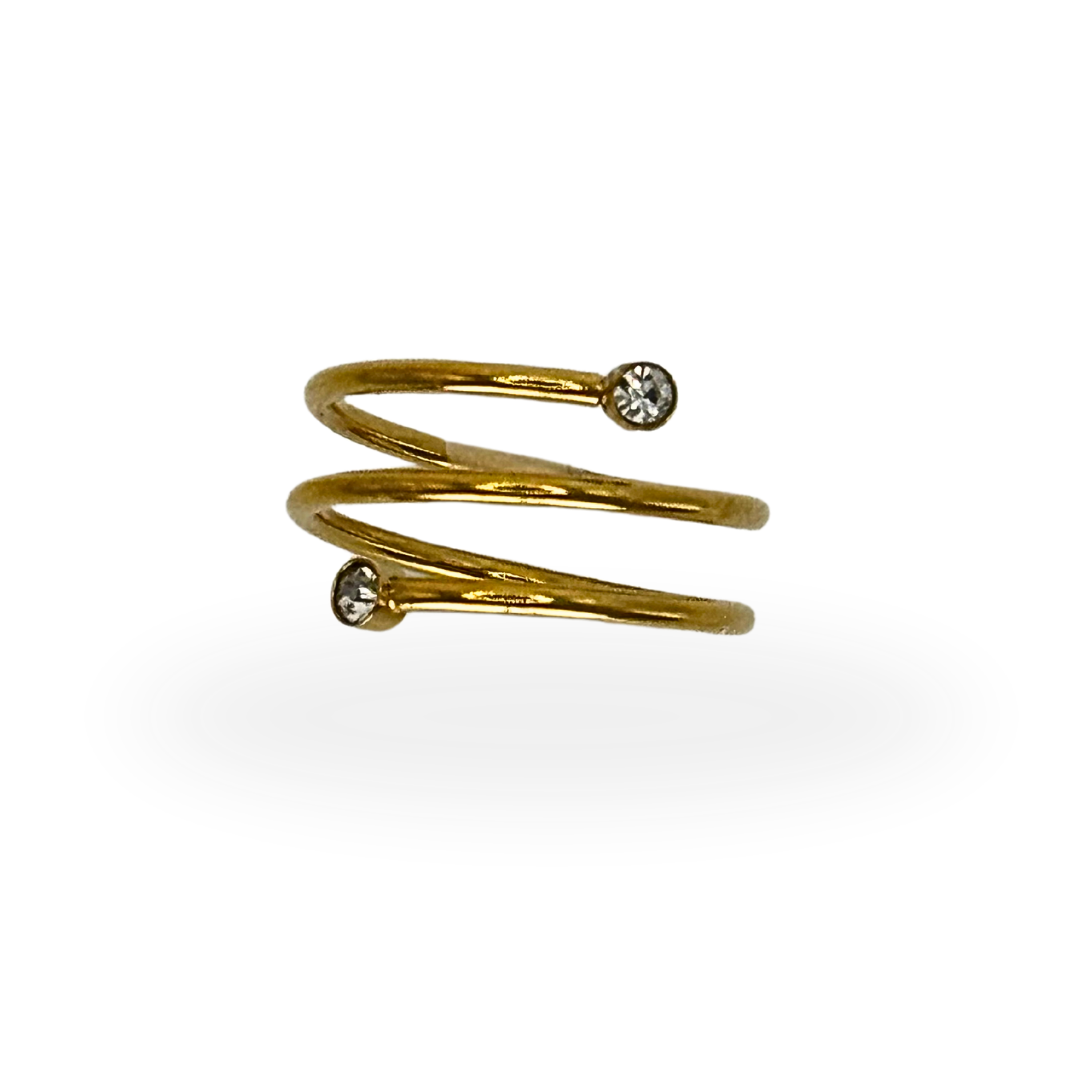 Spiral Crystal Ring