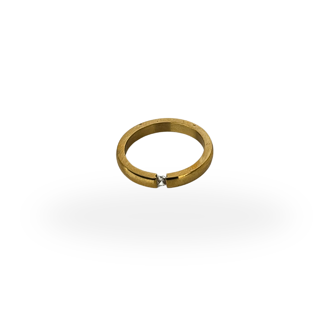 Classic Gold Band with Diamond Accent