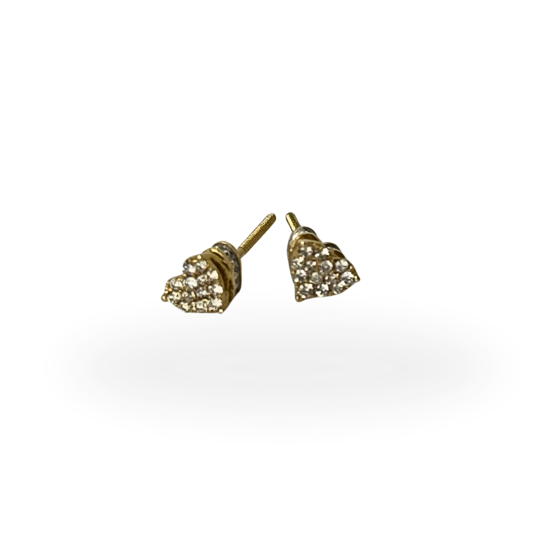 Pavé Heart Studs