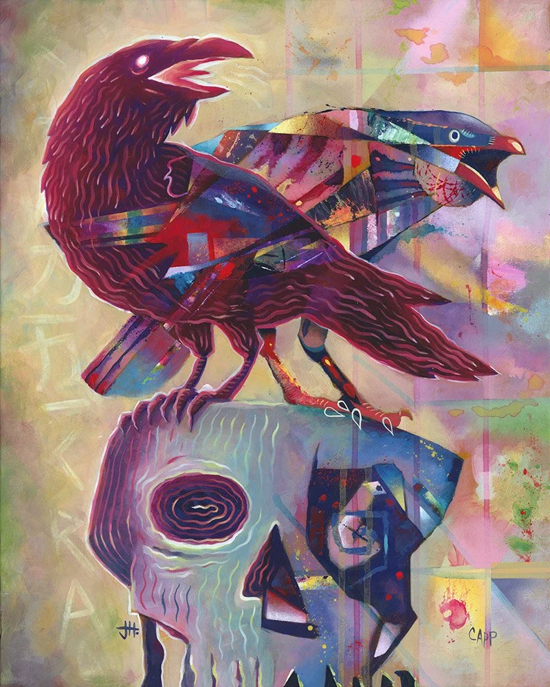 Crowlaborative | Collaboration: Mike Capp x Justin Hillgrove | Acrylic on Canvas | SOLD