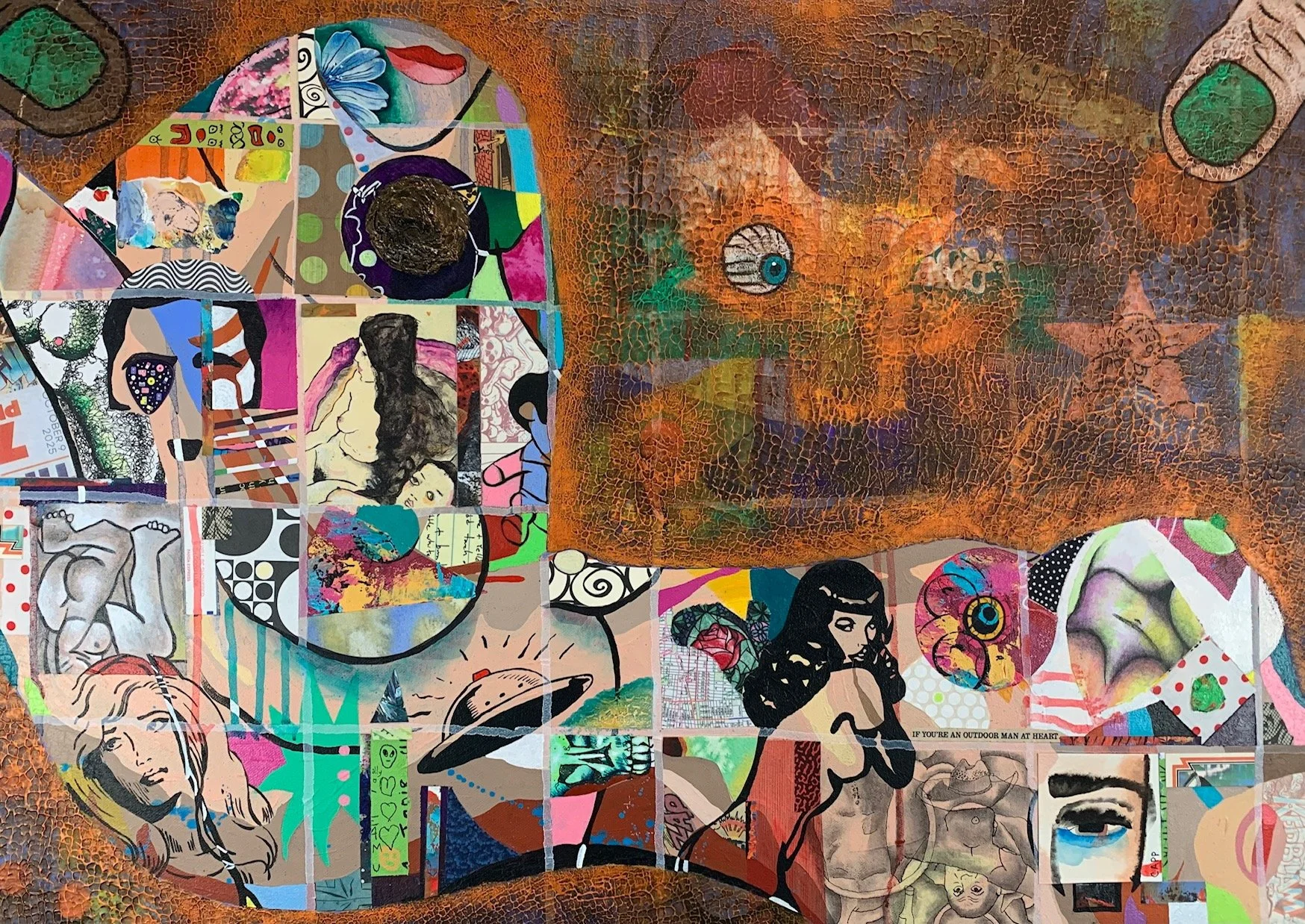 Pop Art in Repose | Mixed Media on Canvas | 20" x 28" | $1,200