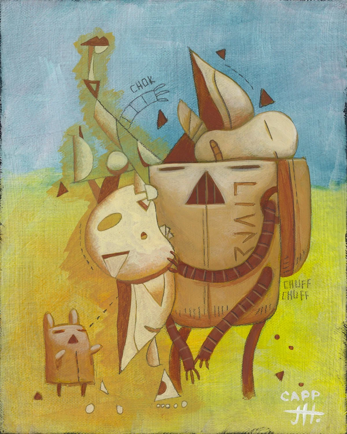 Evolution | Collaboration: Mike Capp x Justin Hillgrove | Acrylic on Canvas | 8" x 10" | $500