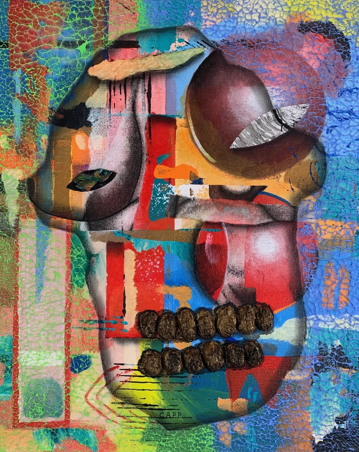 Anthropoid | Mixed Media on Canvas | 8" x 10" | $300