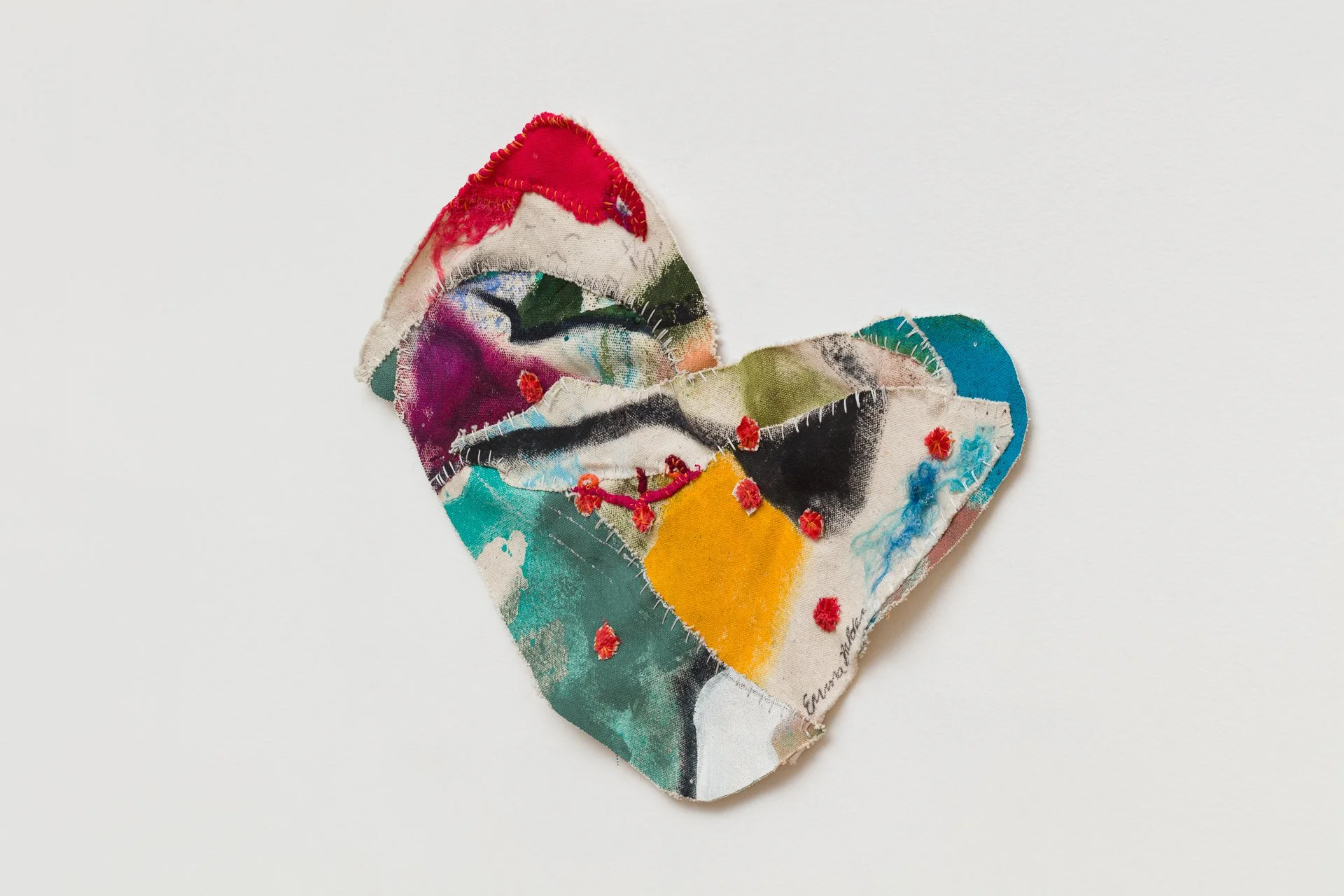 pinglet emma balder denver colorado artist quilted painting sculptural sewn embroidery textiles fabric remnants scraps recycled string yarn reconstructed contemporary artwork color abstract