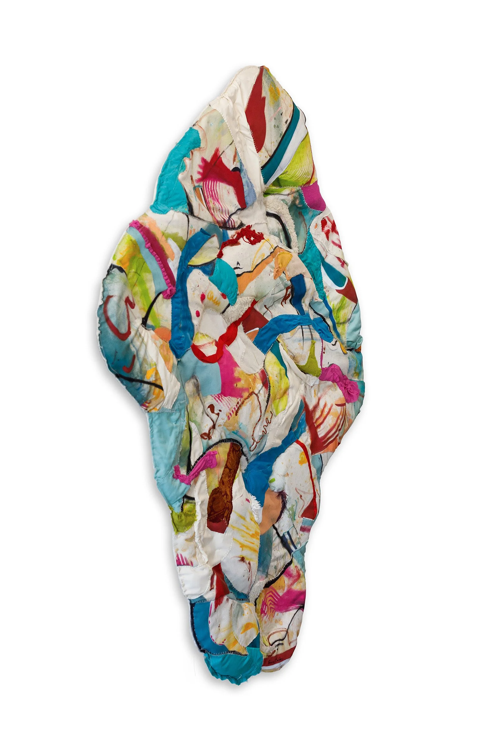 stuffed wall artwork textiles fabric stuffing quilted painting