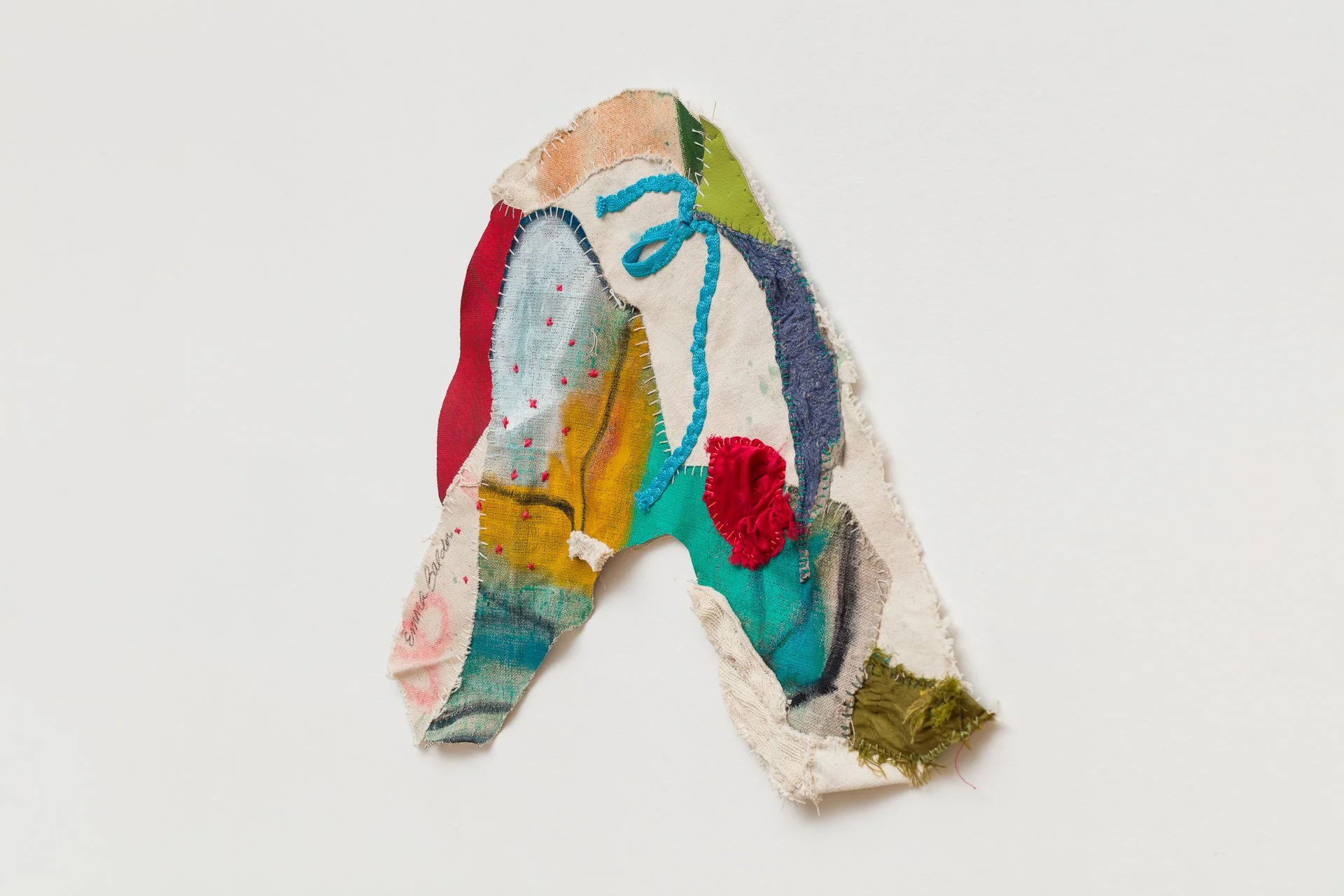 pinglet emma balder denver colorado artist quilted painting sculptural sewn embroidery textiles fabric remnants scraps recycled string yarn reconstructed contemporary artwork color abstract