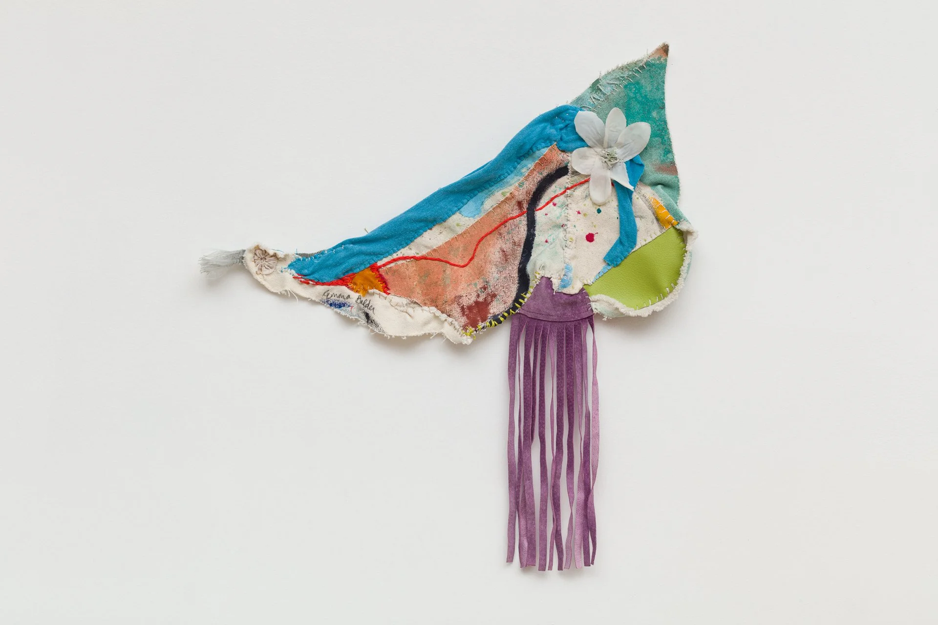 pinglet emma balder colorado artist quilted painting contemporary art abstract embroidery fabric textiles fringe leather color