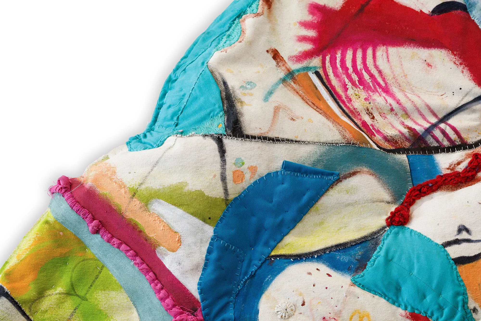 stuffed wall artwork textiles fabric stuffing quilted painting