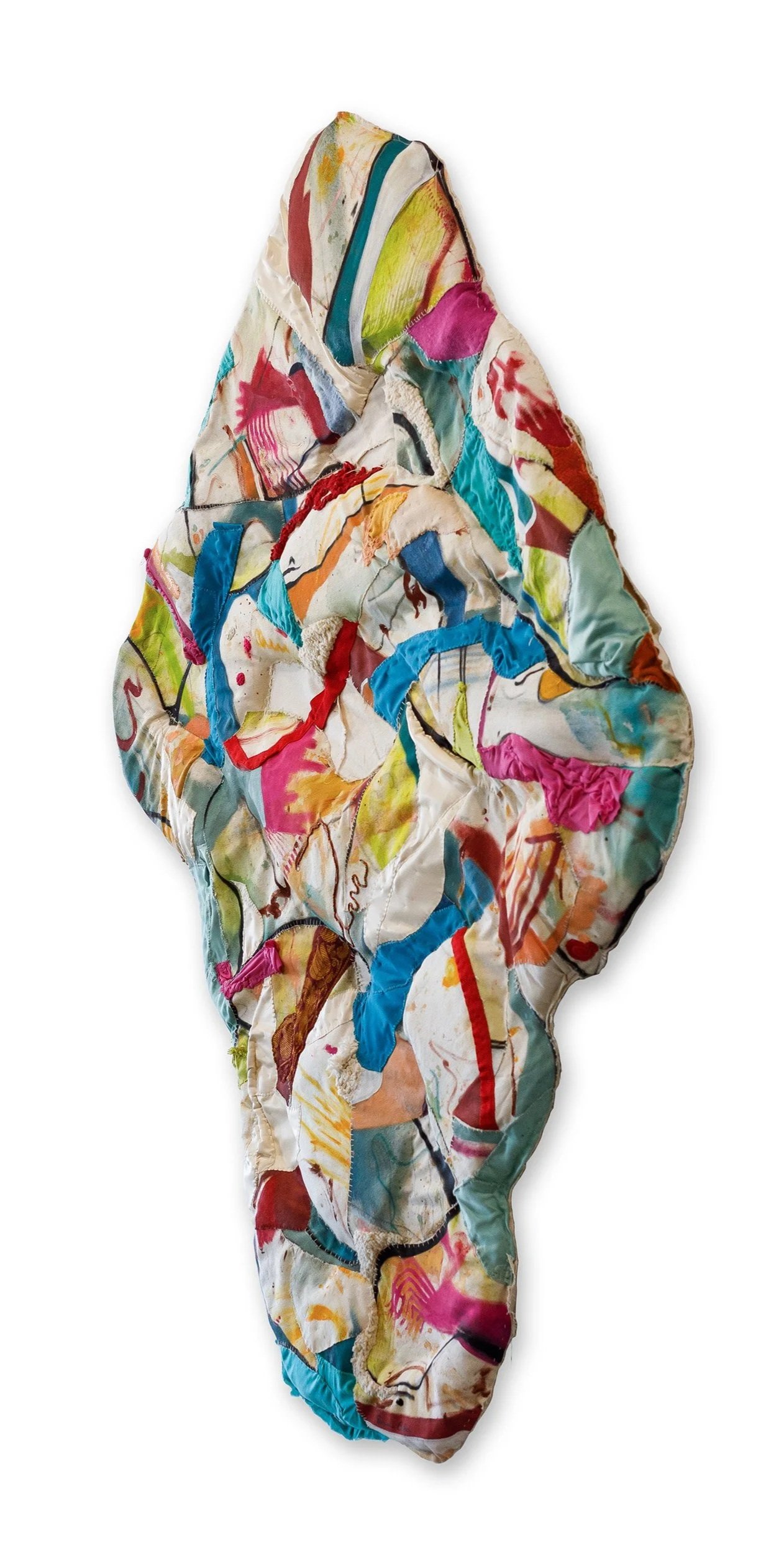 stuffed wall artwork textiles fabric stuffing quilted painting