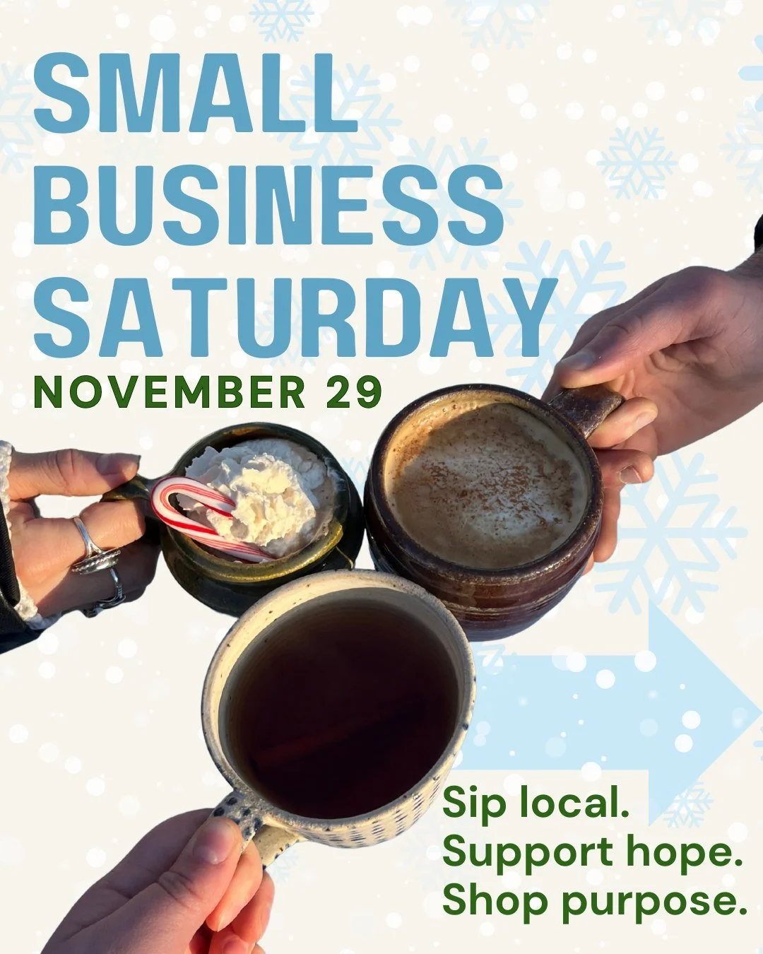 Join us tomorrow for small business Saturday! We'll have live music in the evening with @@swingsyndicateband  and we'll be offering $1 off your drink order with any purchase of items from our boutique. Excited to see you all!