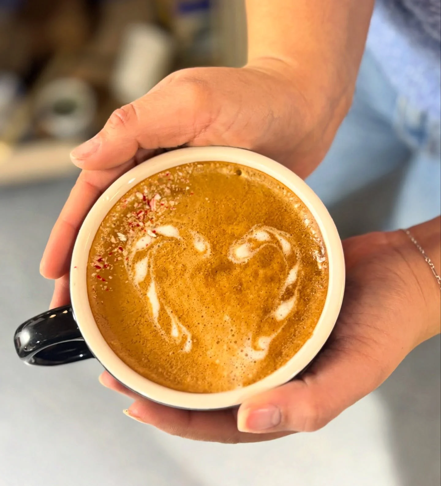 Sleigh the day away with your favorite coffee drink at Refuge! Come by and see us today, open until 8 PM 🎄