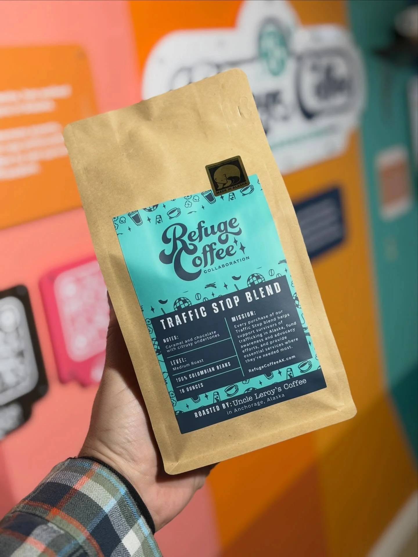 We have 25 pounds of freshly roasted Traffic Stop coffee, bagged and ready for you! Just put it out on the shelves so it is ready to go tomorrow morning at 8 AM when we open.

Stop by and pick up a bag for your home or office. All proceeds from this 