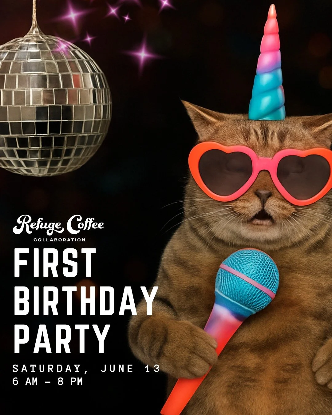 WHAT UP COOL CATS?! We are just a few weeks away from our first birthday party! We have a full day of pop-ups, music, and festivities. As they say, it takes a community to raise a coffee shop and we could not have gotten through the first year withou