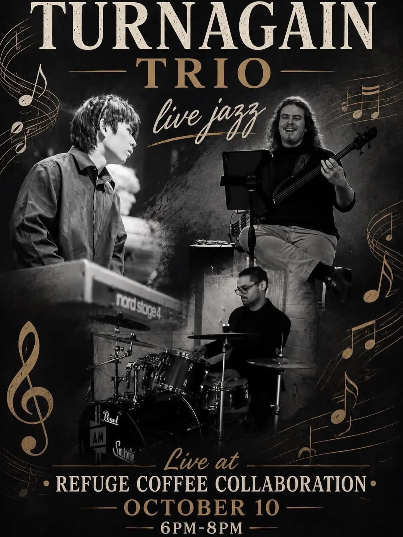 LIVE JAZZ TONIGHT!

Join us at Refuge tonight from 6pm - 8pm for live music with The Turnagain Trio! This is a totally free show that&rsquo;s open for all ages. Bring a friend and we will see you here.