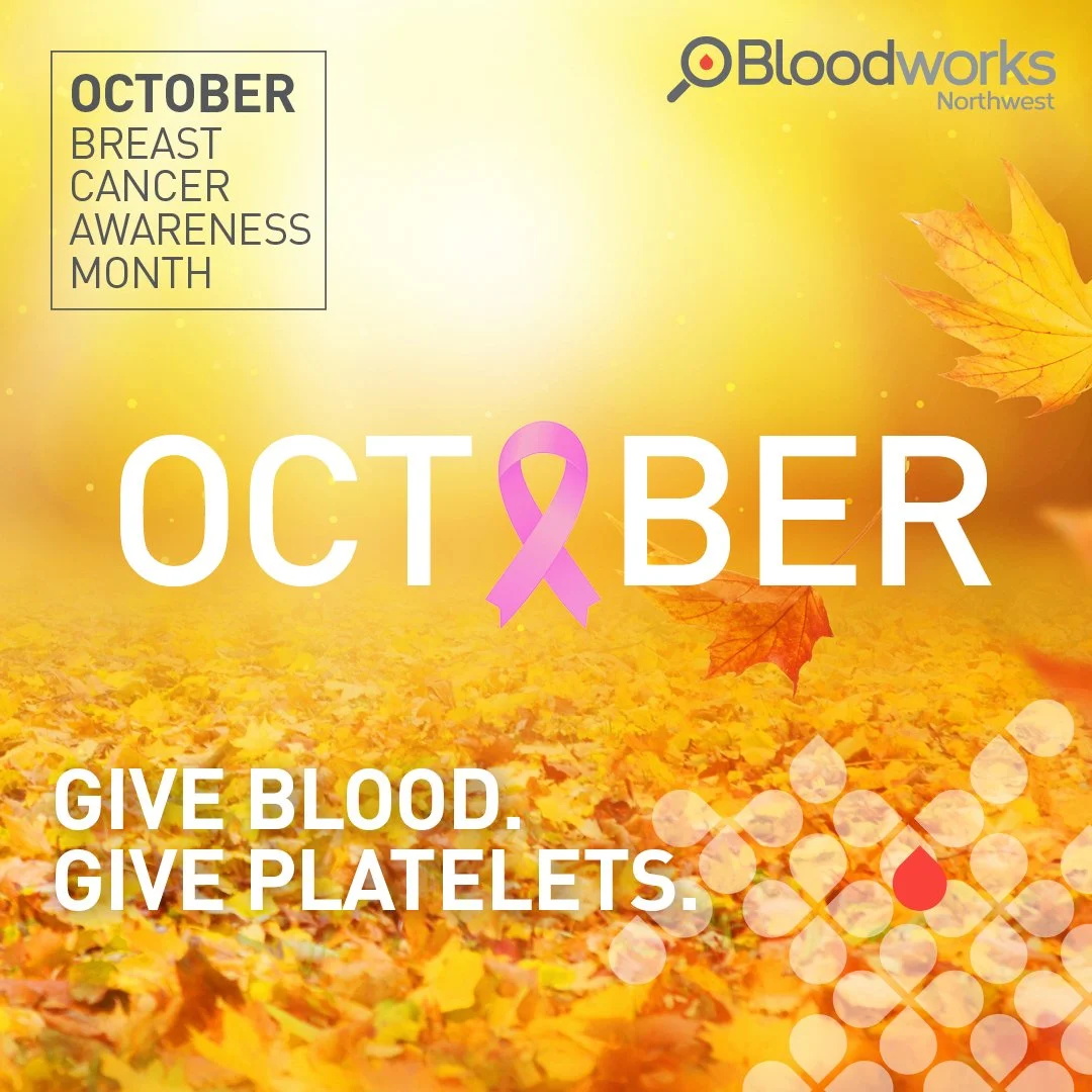 October is Breast Cancer Awareness Month. Turn your support into action by donating blood with @bloodworksnw. Make a donation appointment today!

kentstation.com/promotions/bloodworks