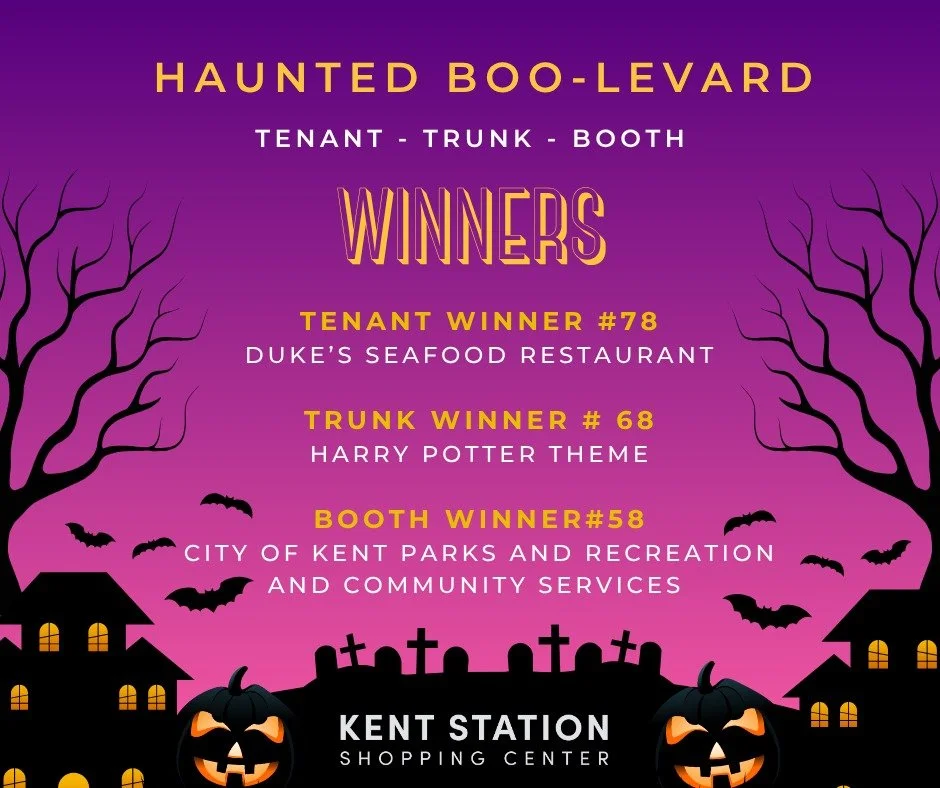 Haunted Boo-Levard Trunk or Treat Winners!

Thank you to everyone who joined us for our Haunted Boo-Levard Trunk or Treat event! We had an amazing turnout and some truly creative participants. 

Congratulations to this year&rsquo;s winners:
Tenant Wi