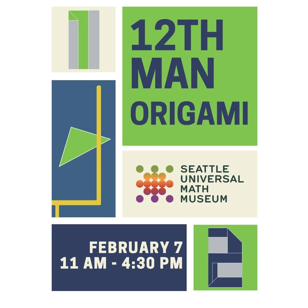 Join Seattle Universal Math Museum for a FREE Origami Session in Kent! 

We&rsquo;re hosting a fun drop-in origami class on Saturday, Feb. 7 from 11:00 AM to 4:30 PM at Kent Station (437 Ramsay Way, Suite 102). 

You&rsquo;ll get to fold creative pap