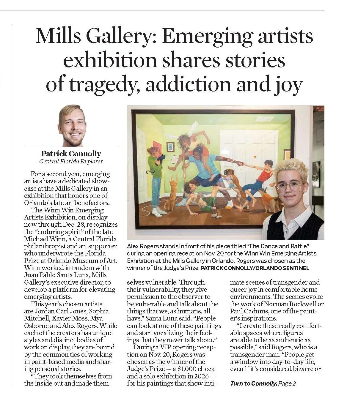 Winn Win Emerging Artists Exhibition 2025 Featured in Orlando Sentinel!