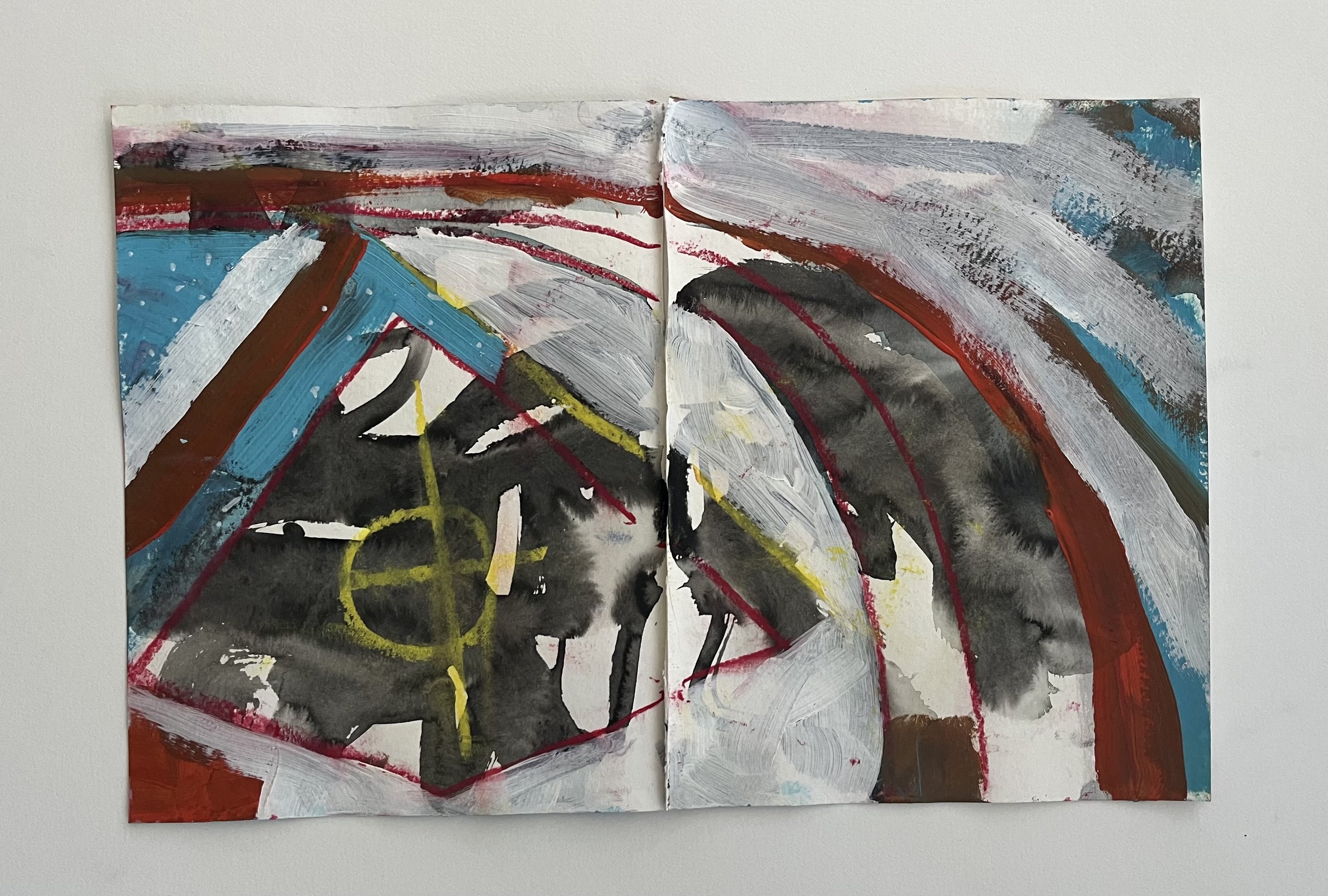 Sketchbook Page Pyramid Landscape