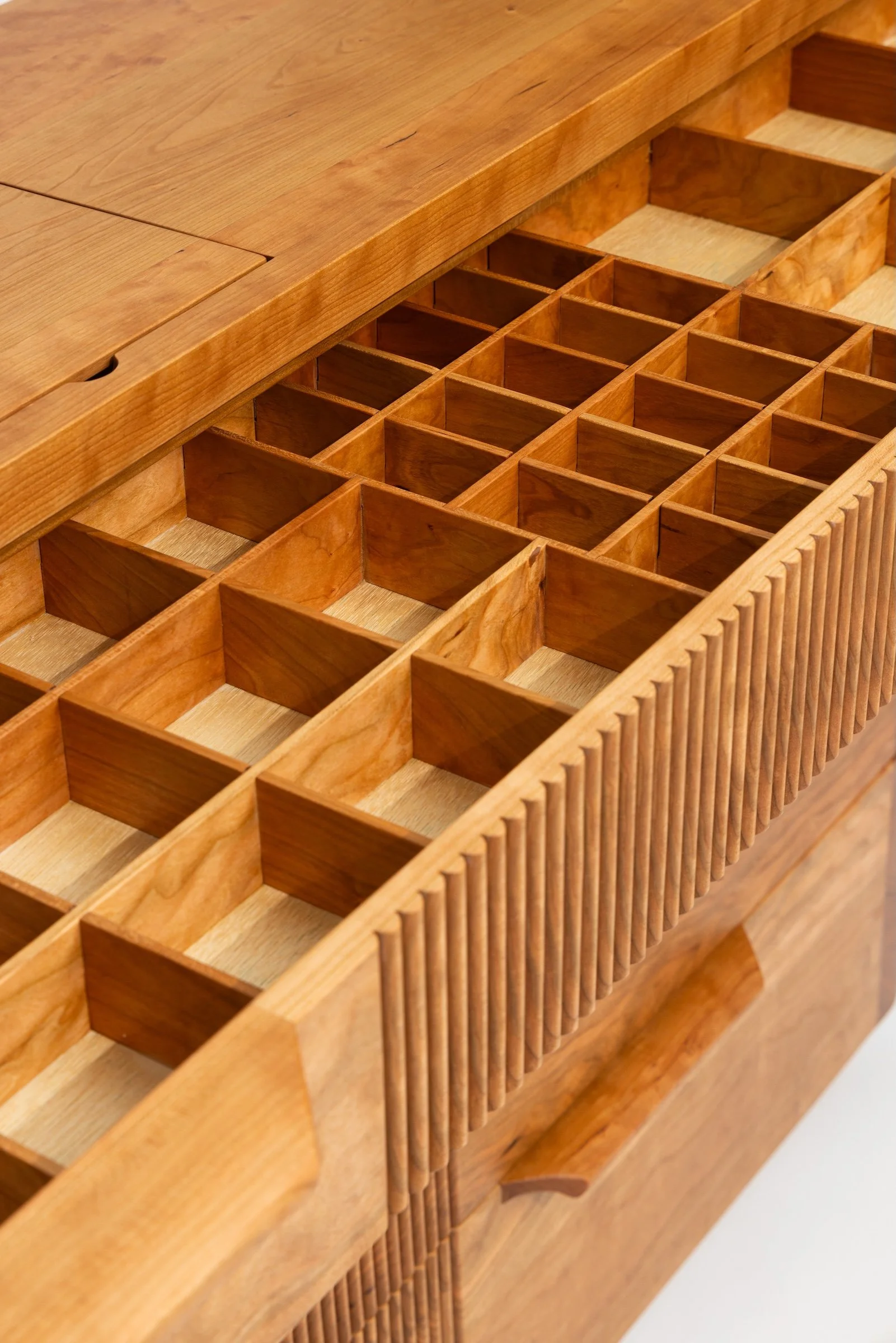 Reeded dresser in cherry