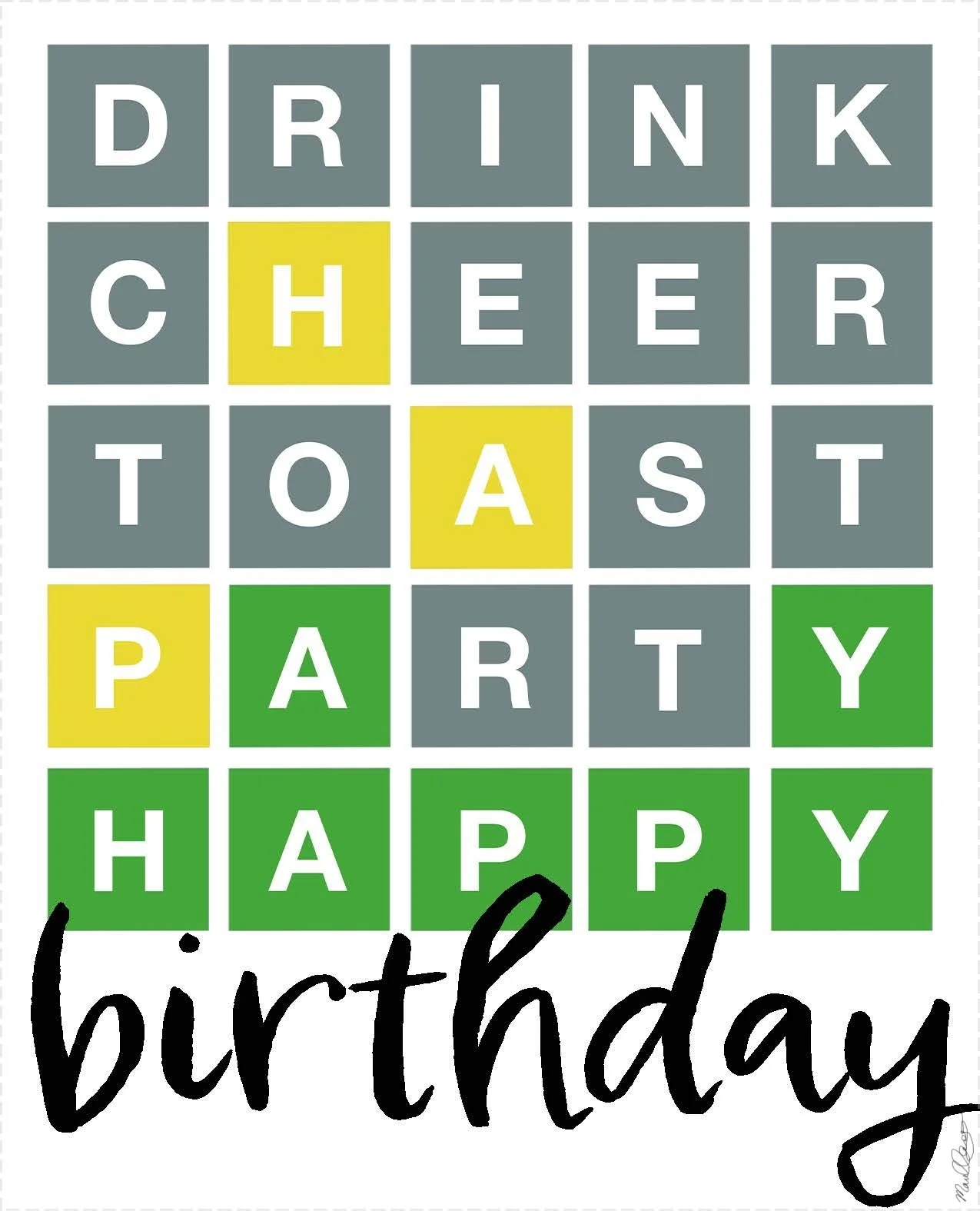 A Wordle Birthday
(Digital media)