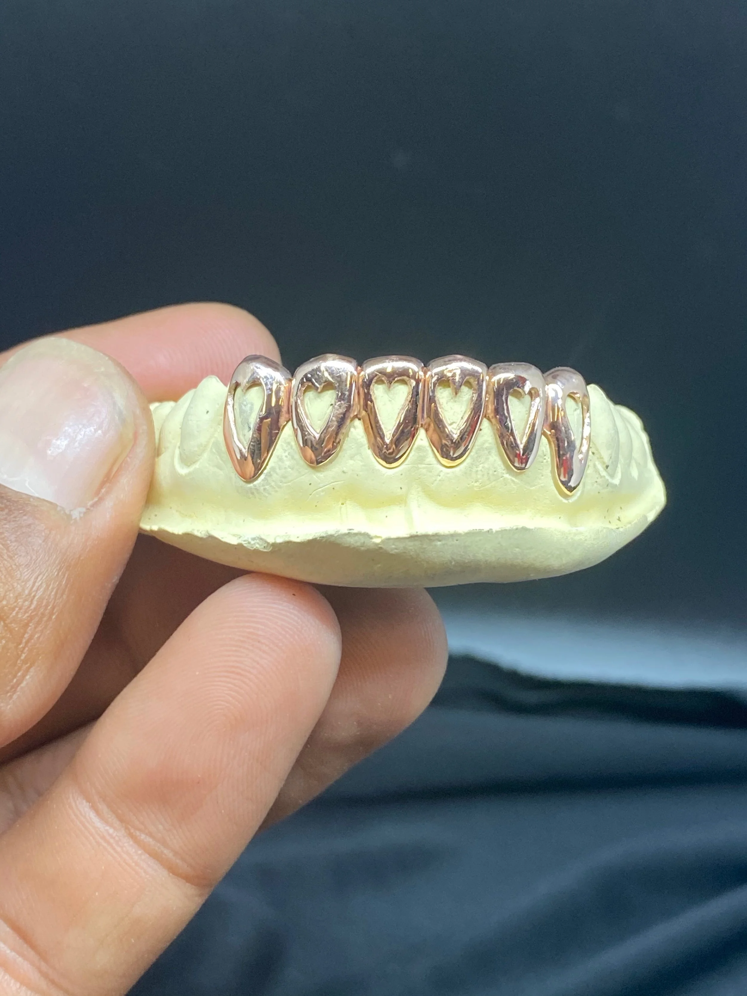 6pc deep open face Heart