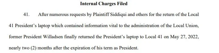 Allegations within the Complaint 