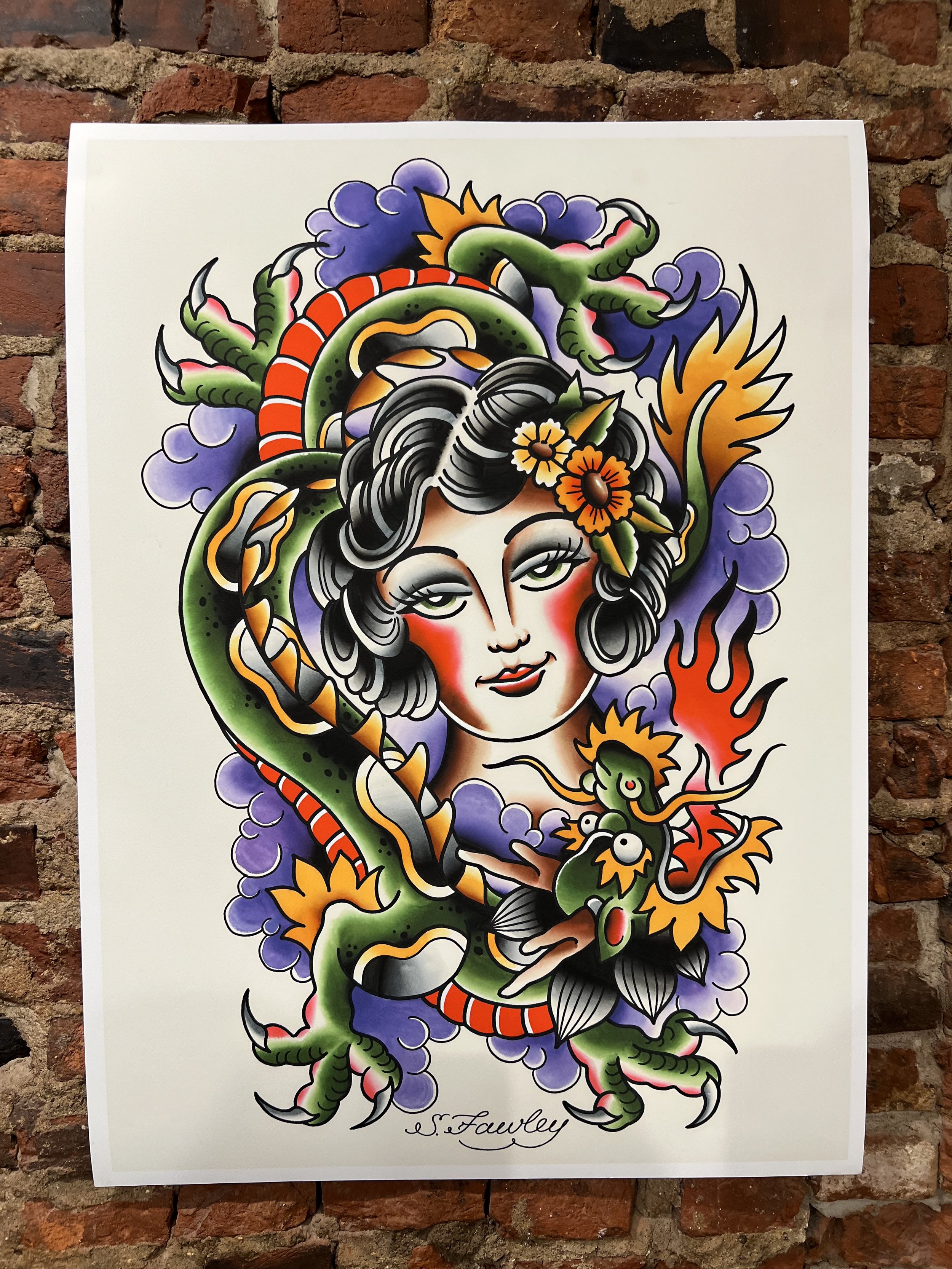 Dragon Lady Print 22” x 30”