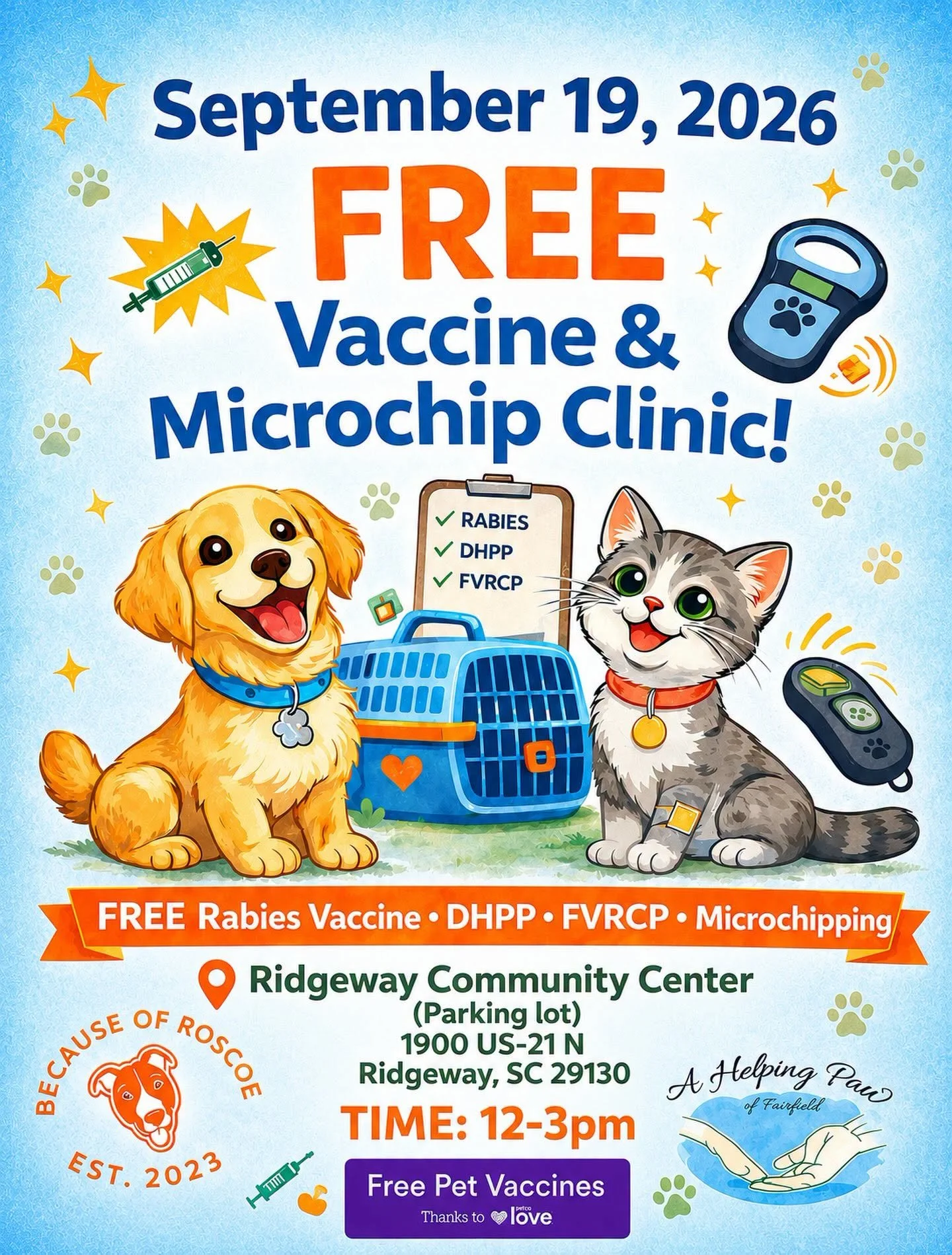 Free Vaccine &amp; Microchip Pop-Up Clinic 