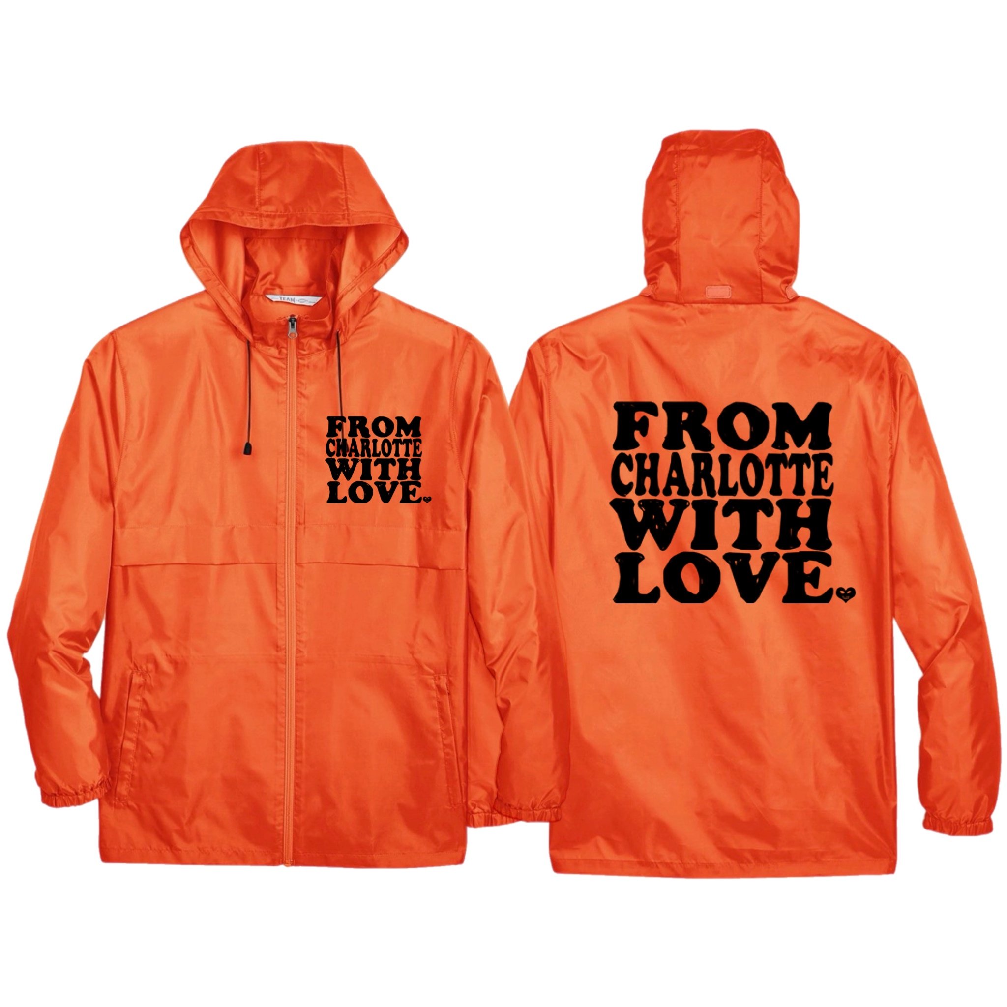 FCWL LIGHTWEIGHT RAIN JACKET - ORANGE & BLACK